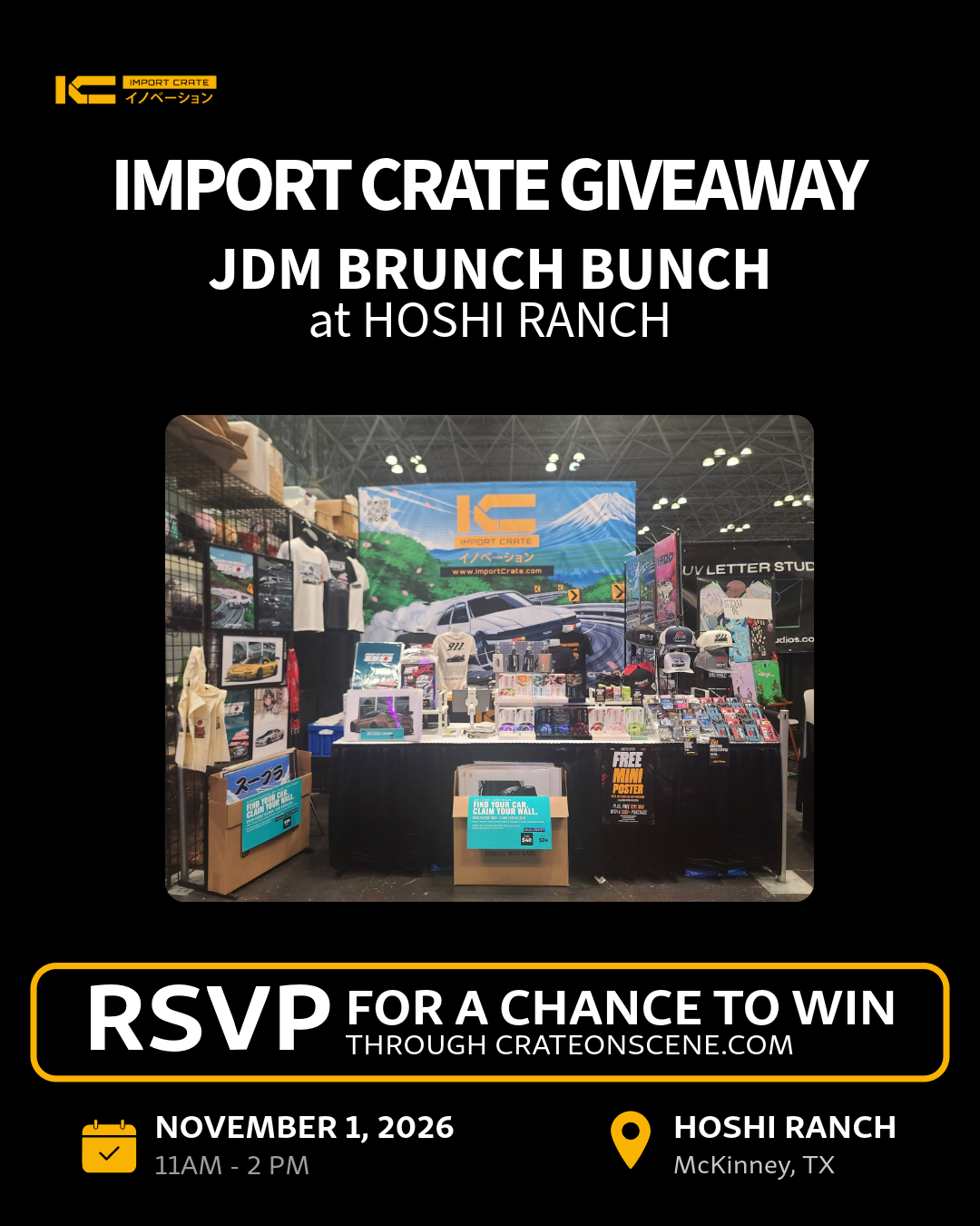 Import Crate Giveaways at JDM Brunch Bunch at Hoshi Ranch
