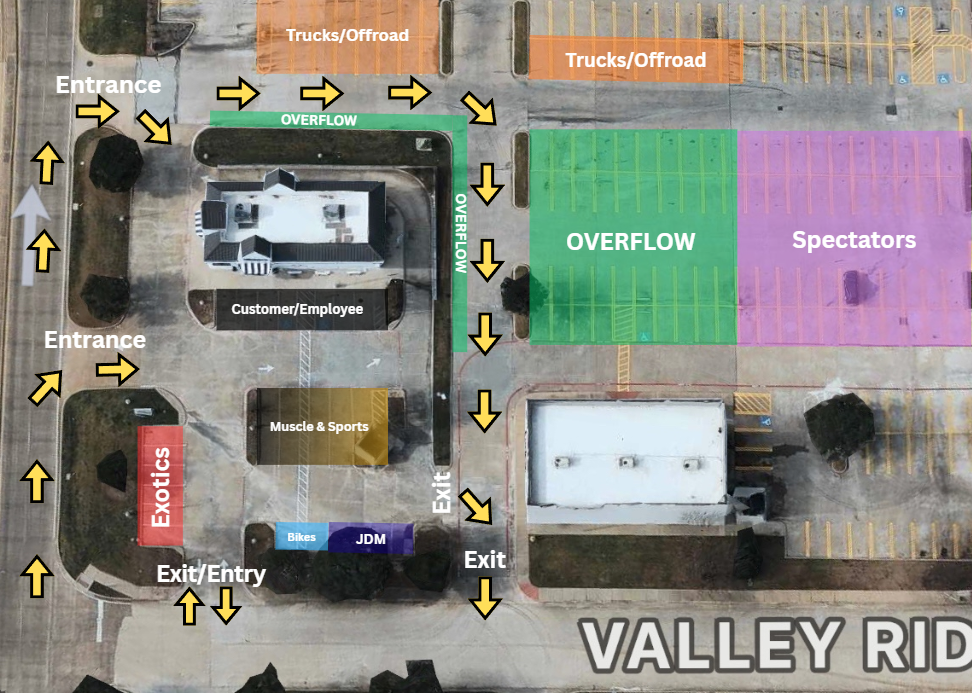 Parking Map, Registration on our Website.