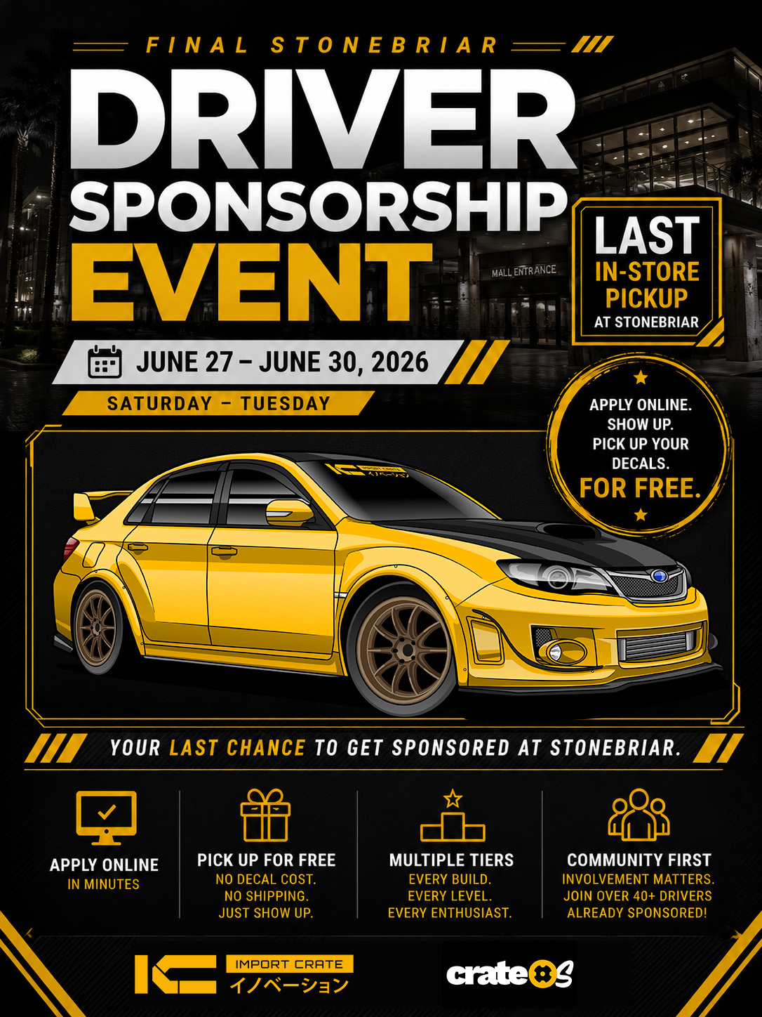 Final Stonebriar Driver Sponsorship Event