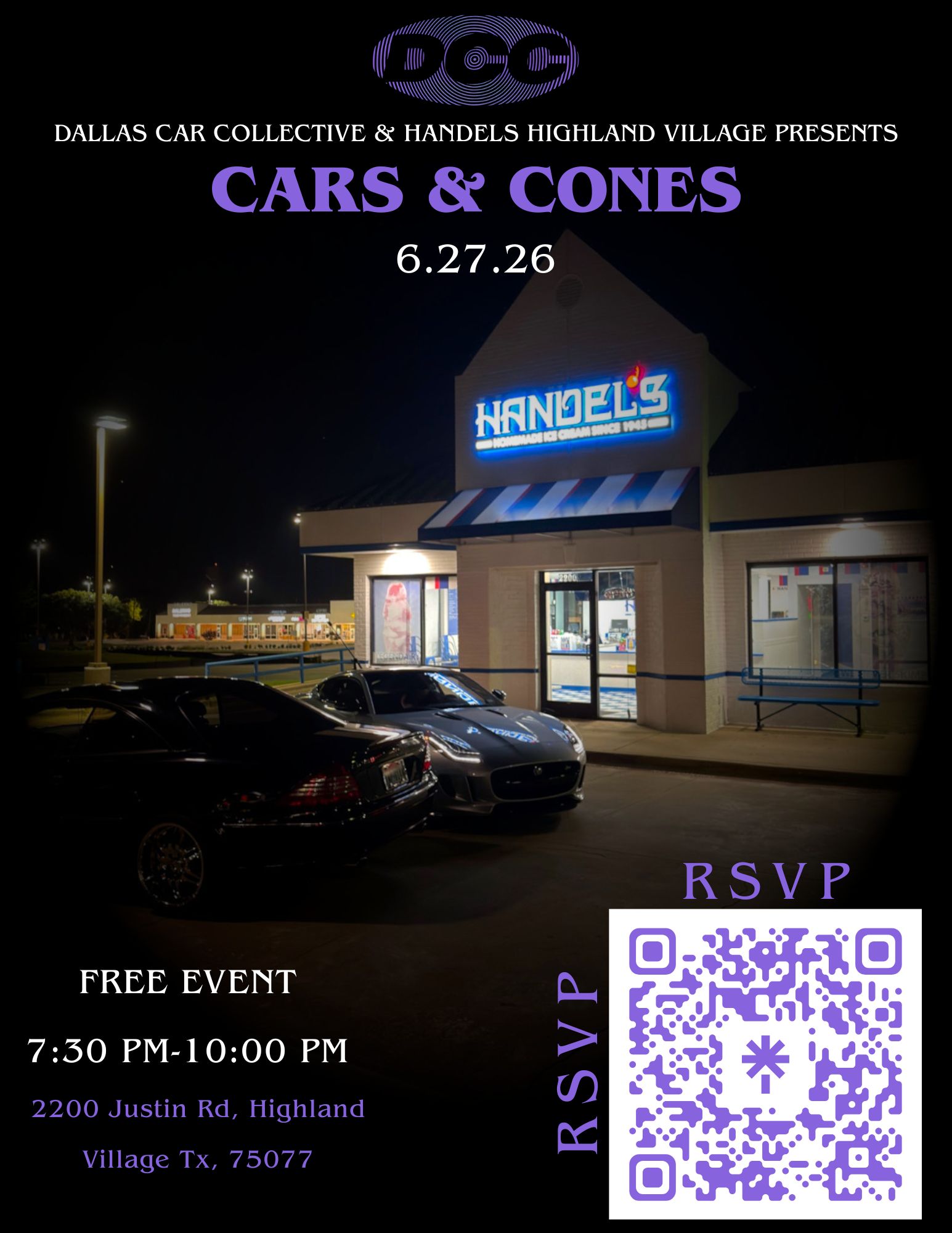 Dallas Car Collective x Handels HV Presents: 6/27 Cars & Cones