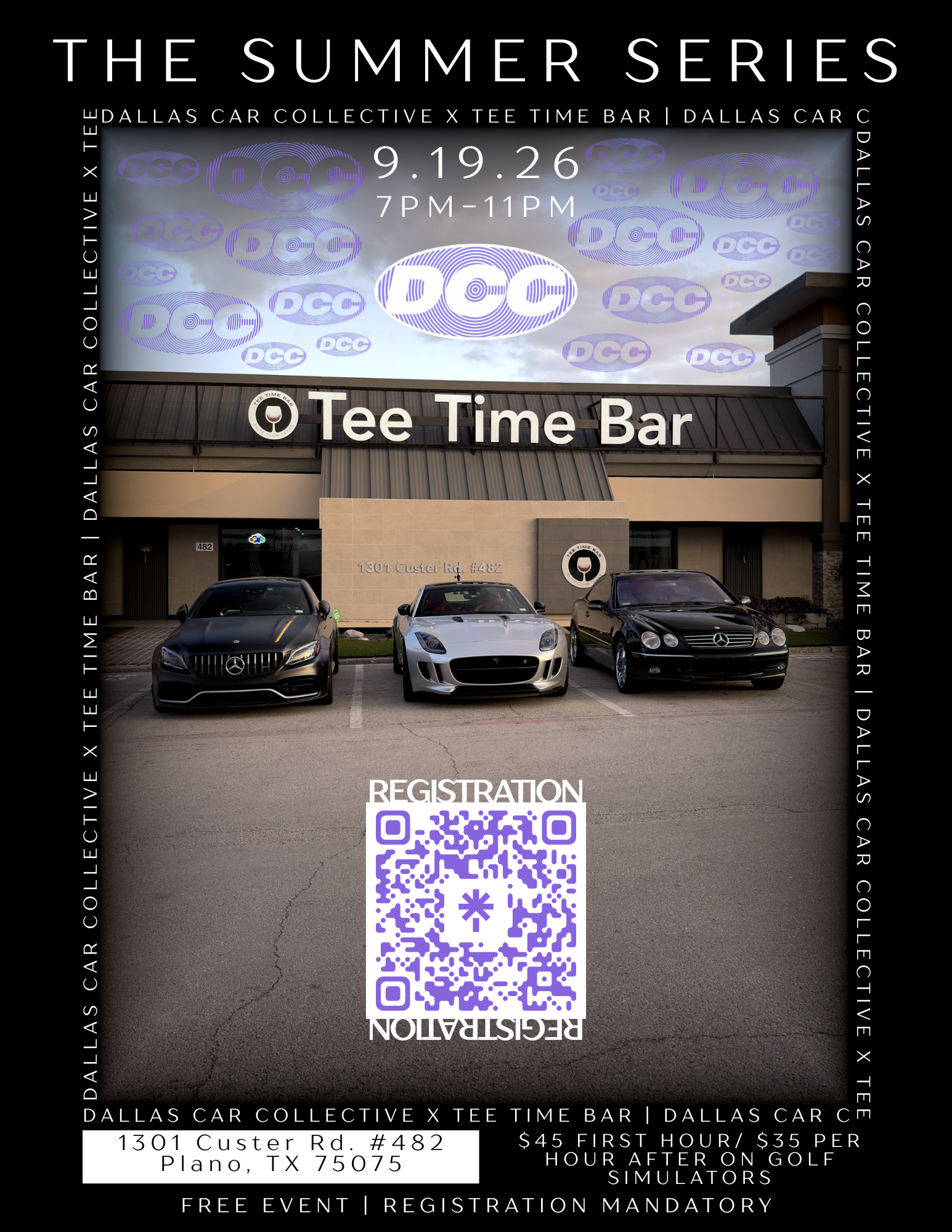 Dallas Car Collective x Tee Time Bar & Club: 9/19 The Summer Series